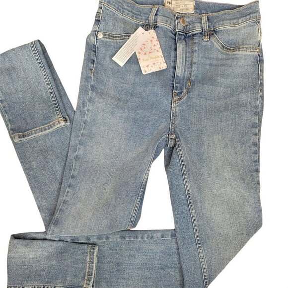 NWT Women's Free People Long & Lean High Waist Denim Jean Sz 27 - Picture 8 of 12